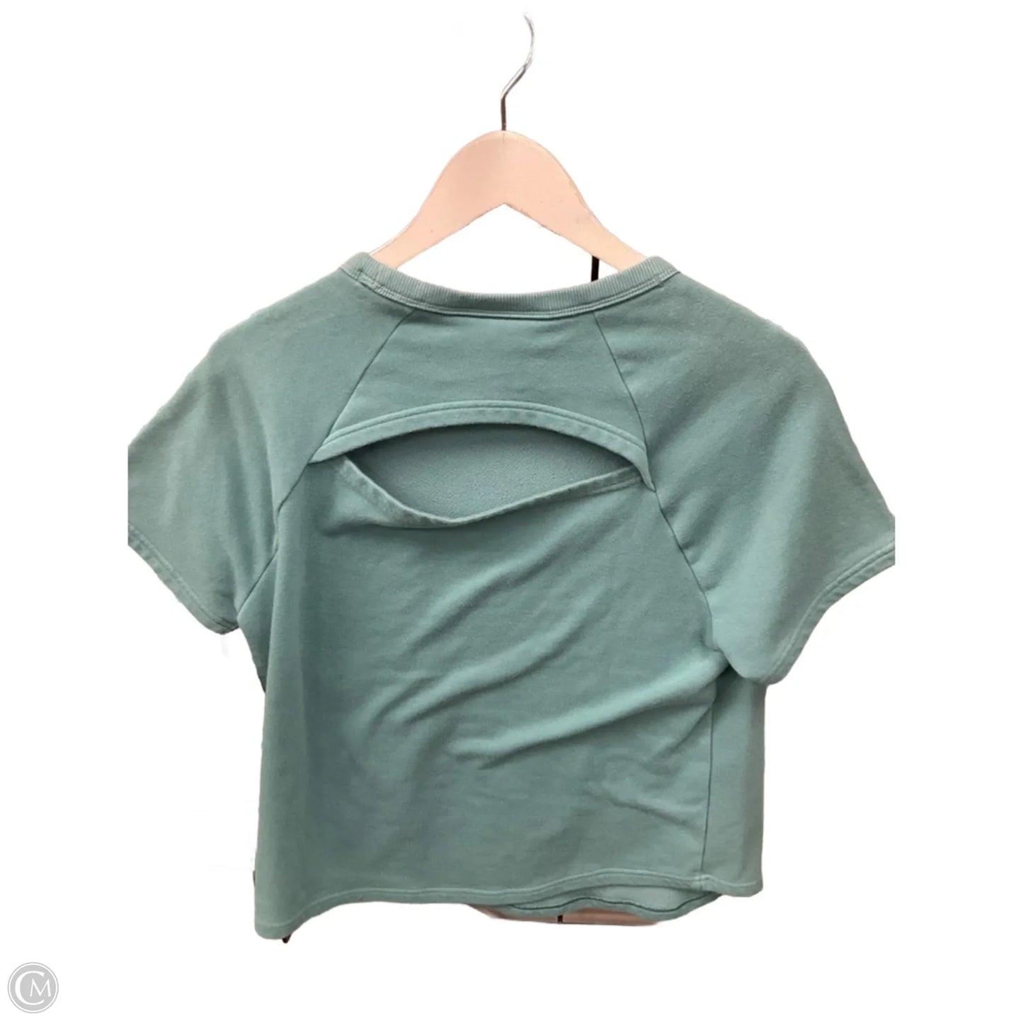 Athletic Top Short Sleeve By Under Armour In Green, Size: M