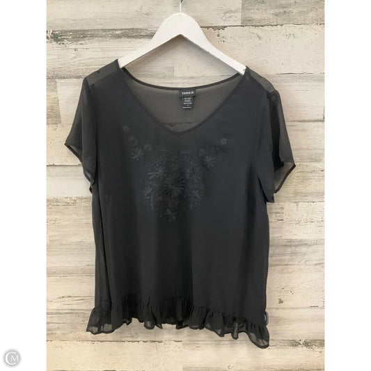 Top Short Sleeve By Torrid In Black, Size: 1x