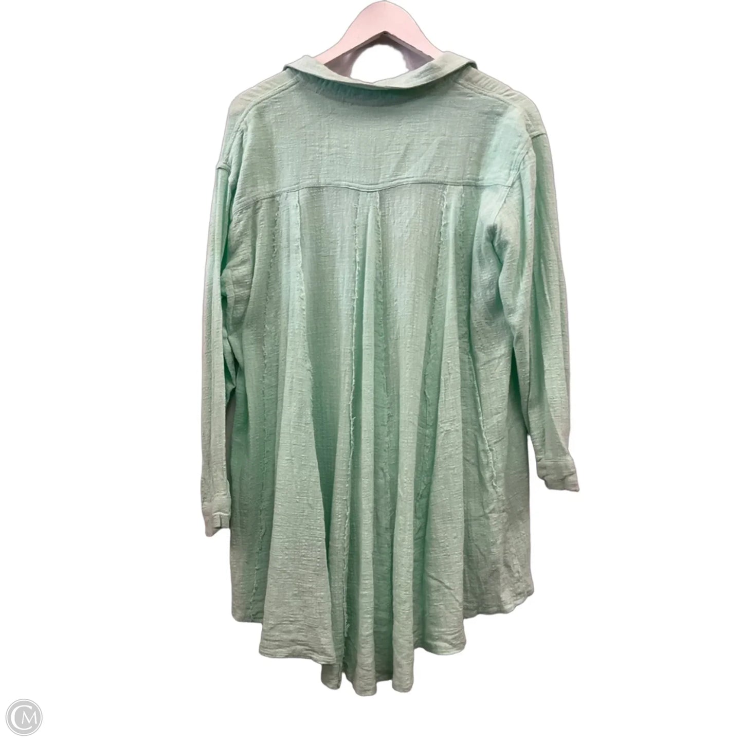 Tunic Long Sleeve By Clothes Mentor In Green, Size: L