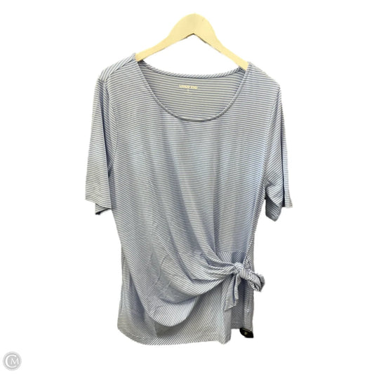 Top Short Sleeve By Lands End In Blue & White, Size: Xl