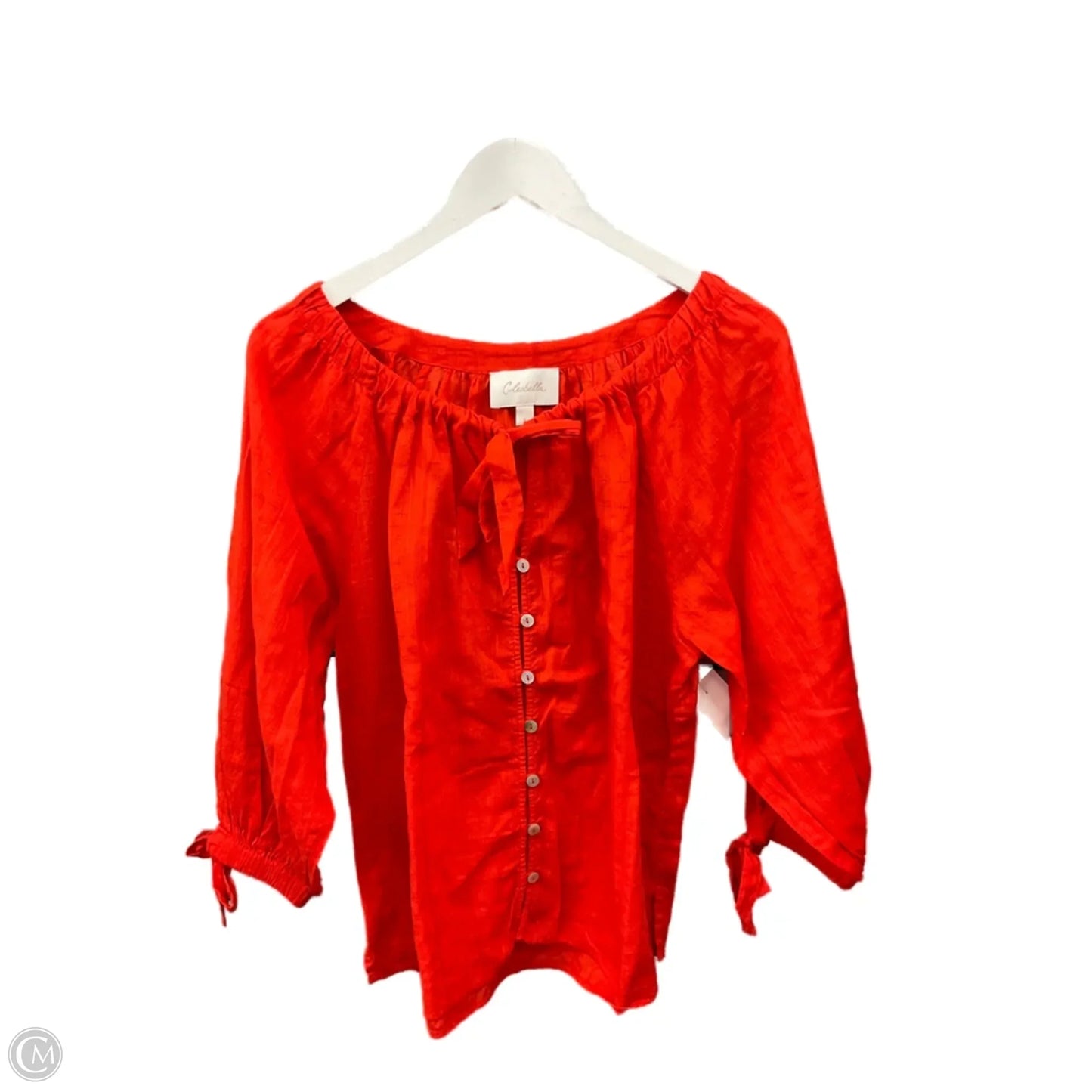 Top 3/4 Sleeve By Clothes Mentor In Orange, Size: S