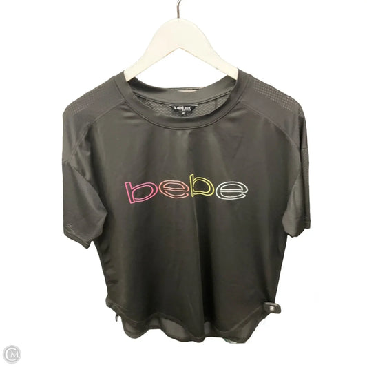 Athletic Top Short Sleeve By Bebe Sport In Black, Size: M