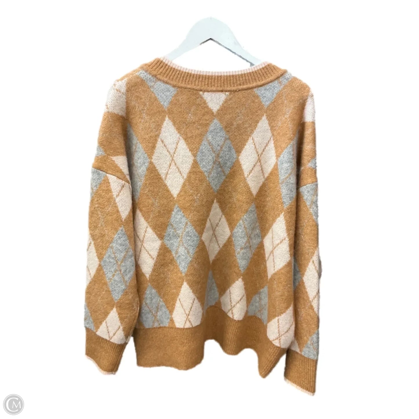 Sweater By Clothes Mentor In Brown & Tan, Size: L