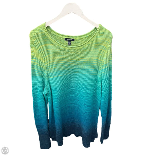 Sweater By Chaps In Blue & Green, Size: Xl