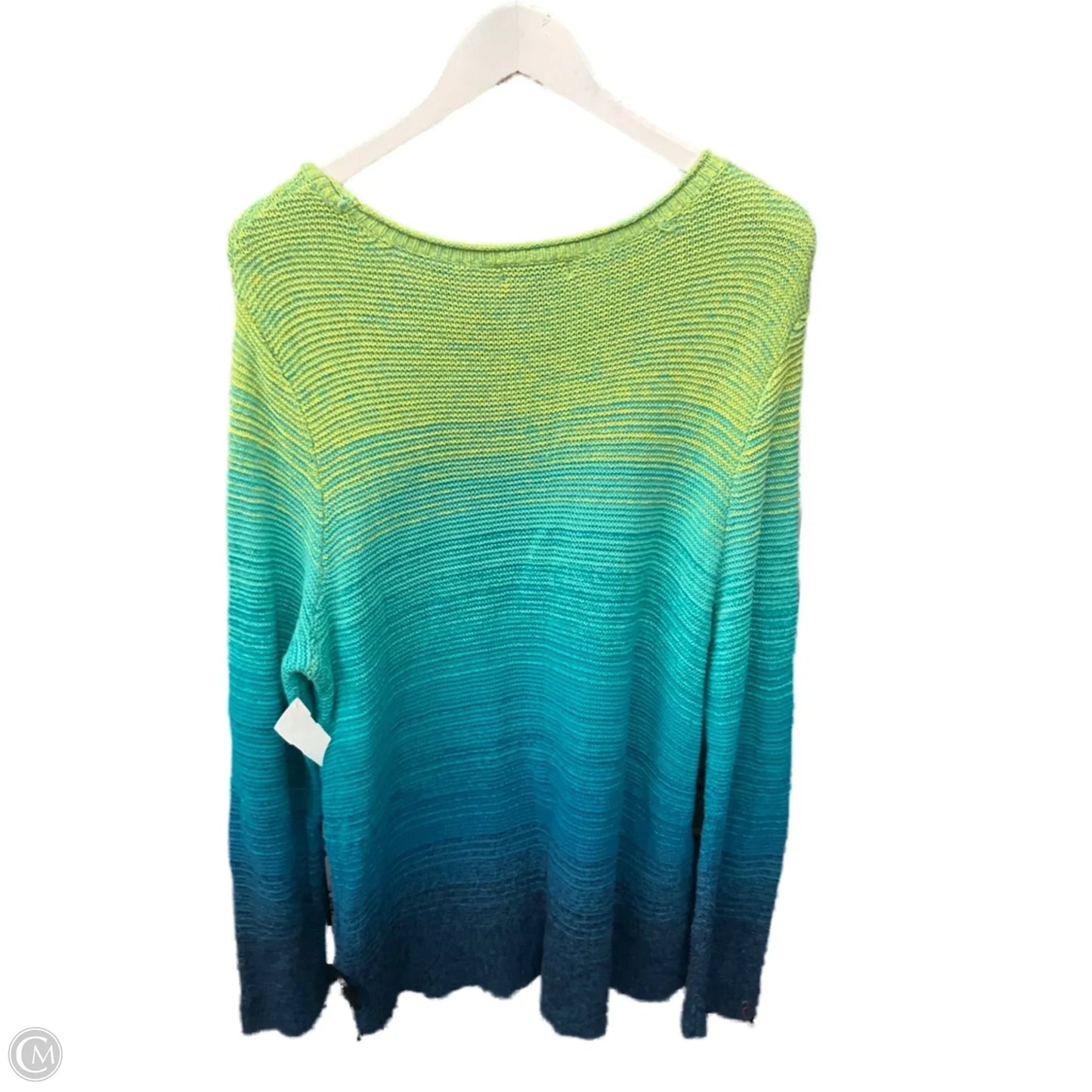 Sweater By Chaps In Blue & Green, Size: Xl