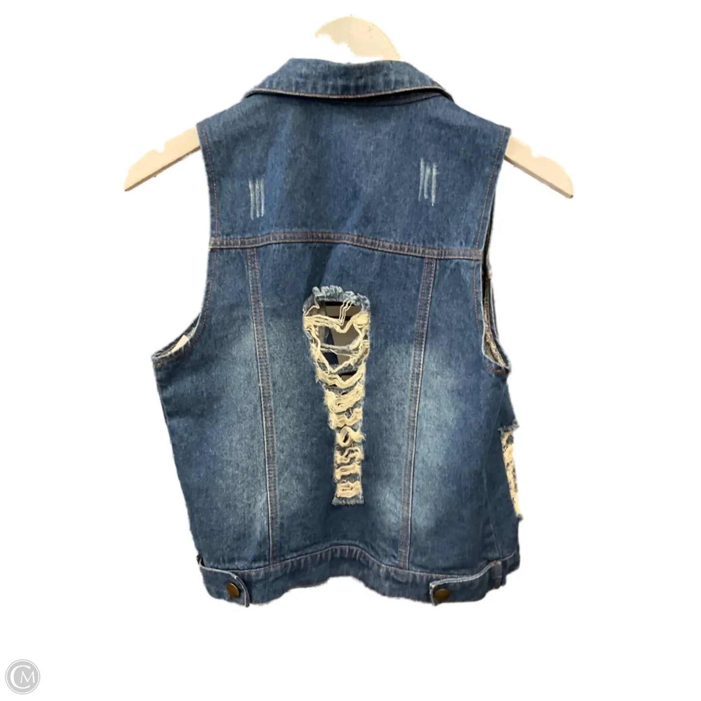 Vest Other By Clothes Mentor In Blue Denim, Size: S
