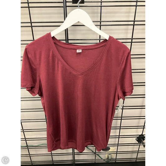Athletic Top Short Sleeve By Clothes Mentor In Maroon, Size: L