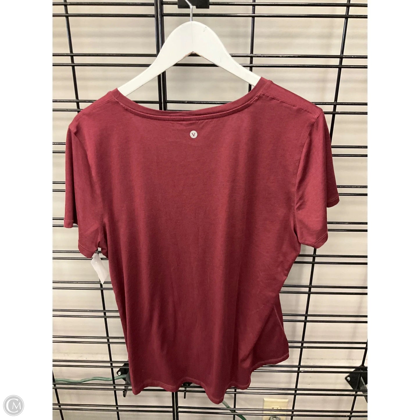 Athletic Top Short Sleeve By Clothes Mentor In Maroon, Size: L