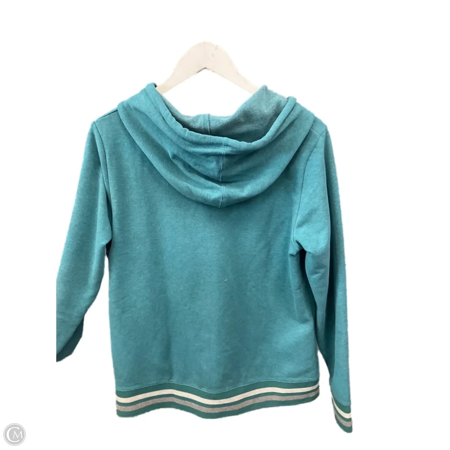 Sweatshirt Hoodie By Eddie Bauer In Green, Size: L