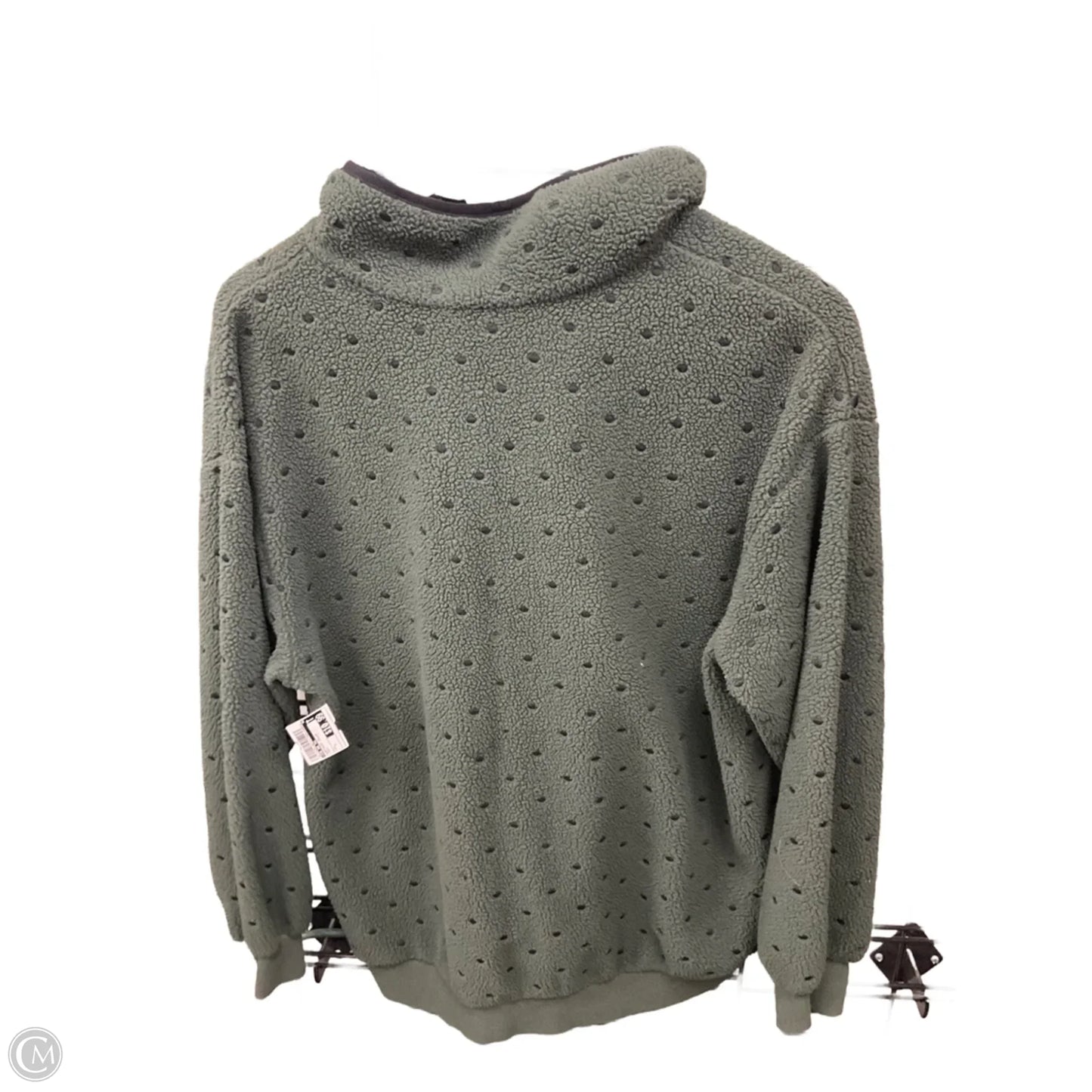 Sweatshirt Collar By Time And Tru In Green, Size: L