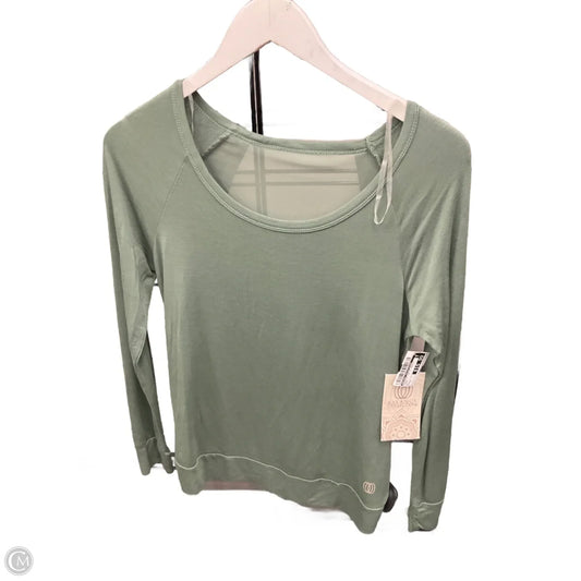 Athletic Top Long Sleeve Hoodie By Balance Collection In Green, Size: S