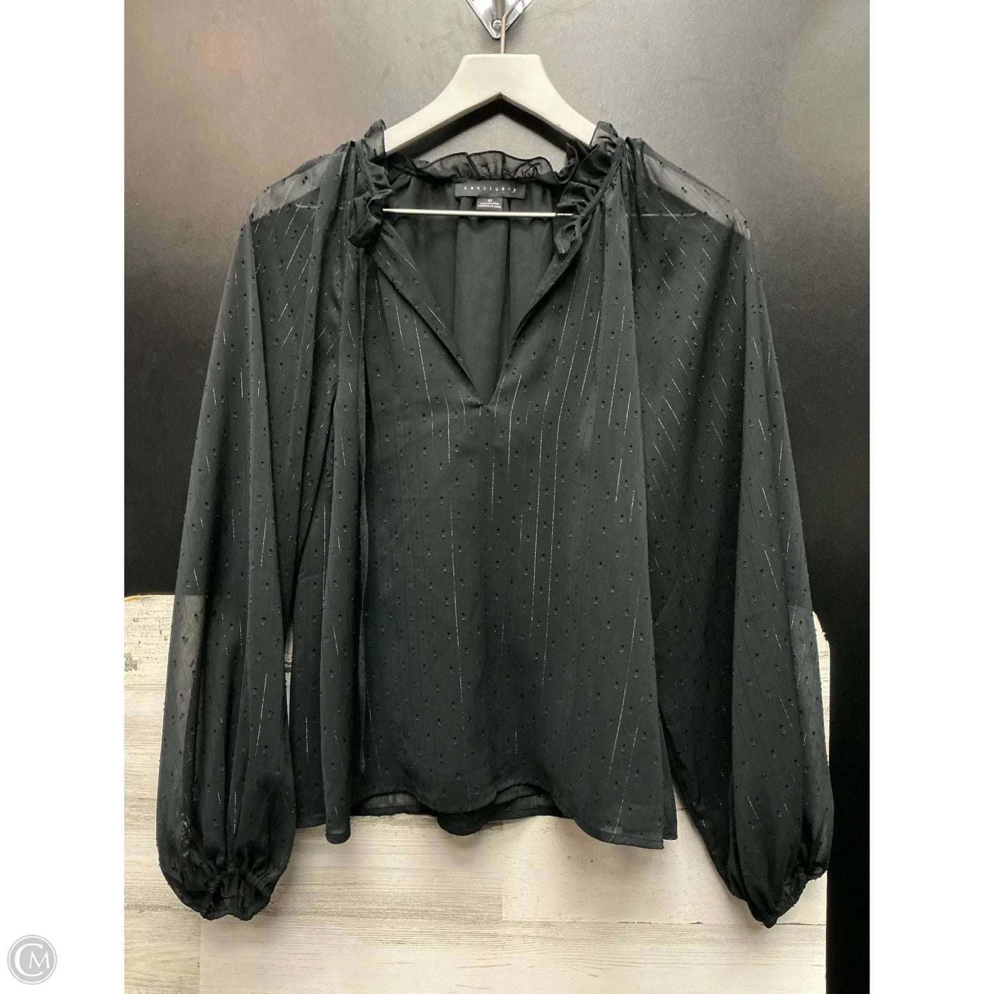 Top Long Sleeve By Sanctuary In Black, Size: Xs