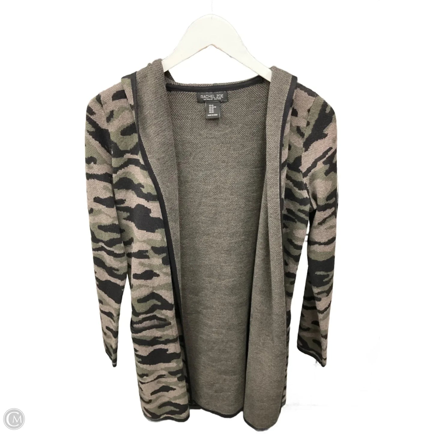 Sweater Cardigan By Rachel Zoe In Camouflage Print, Size: Xs