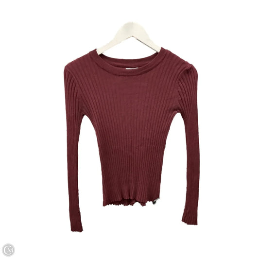Sweater By Nine West In Maroon, Size: Xs