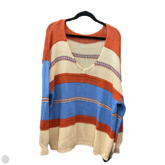 Sweater By Clothes Mentor In Blue & Orange, Size: 2x
