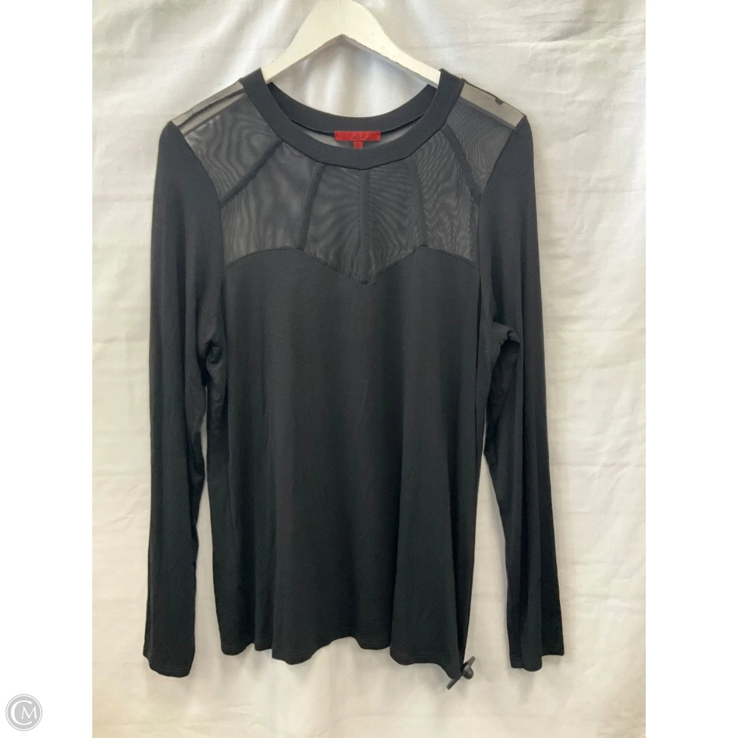 Top Long Sleeve By Bke In Black, Size: L
