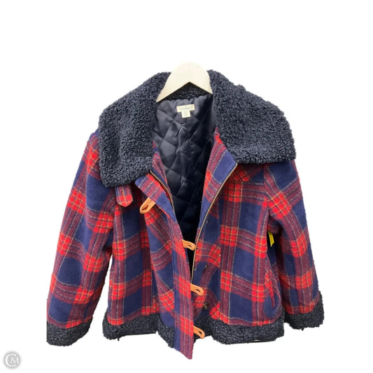 Coat Faux Fur & Sherpa By Sundance In Blue & Red, Size: Xxl