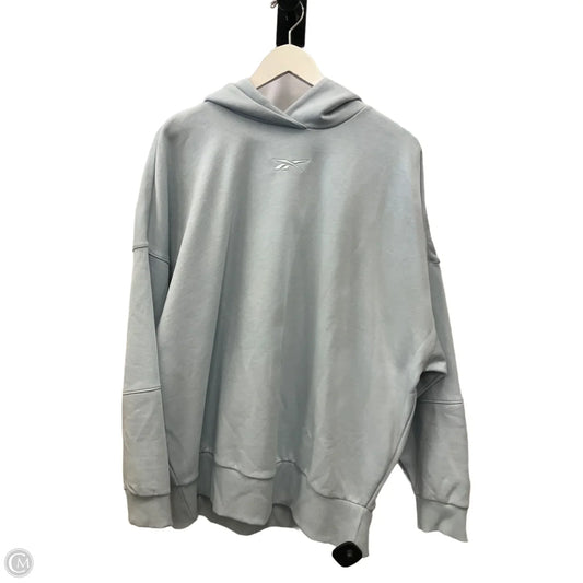 Athletic Sweatshirt Hoodie By Reebok In Blue, Size: L