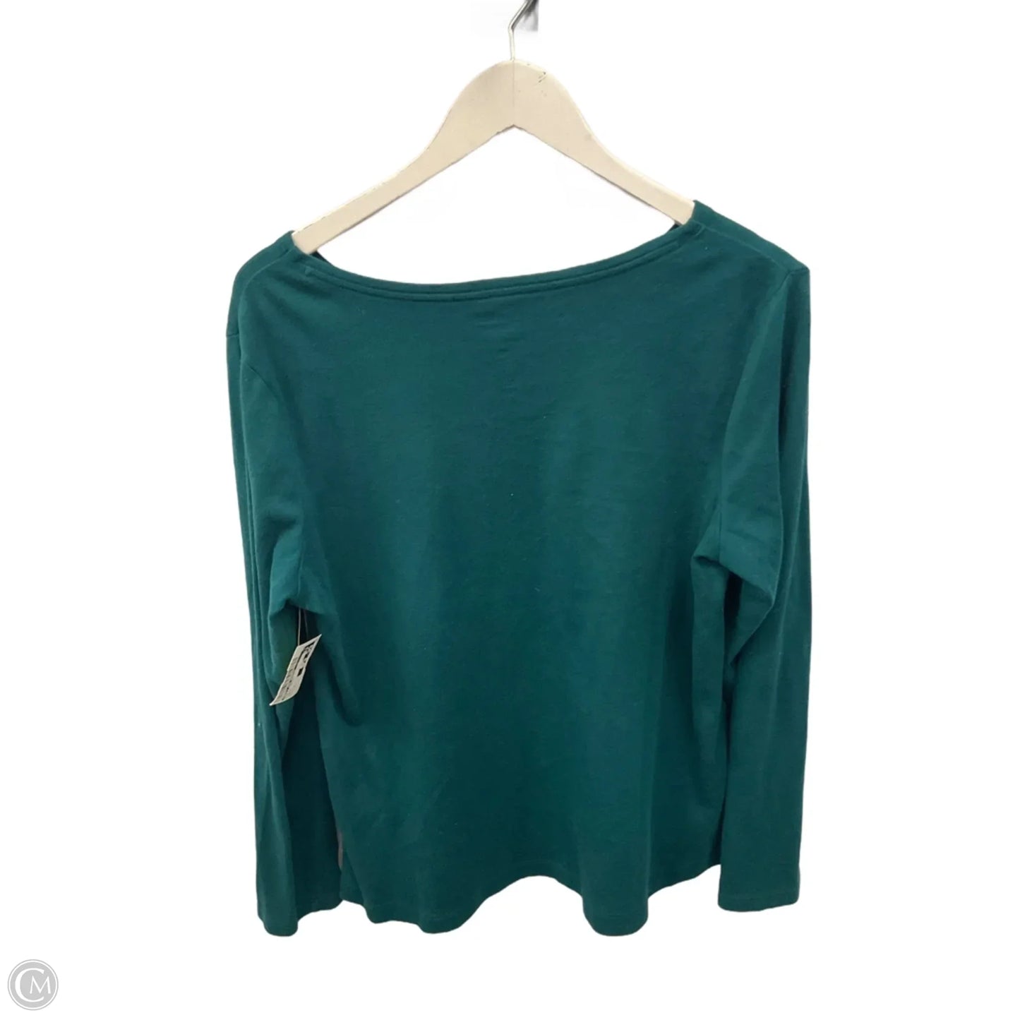 Top Long Sleeve Basic By Croft And Barrow In Green, Size: Lp