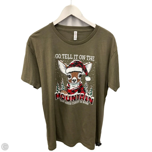 Top Short Sleeve Basic By Clothes Mentor In Green, Size: L