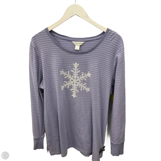 Top Long Sleeve By Christopher And Banks In Purple, Size: Xl