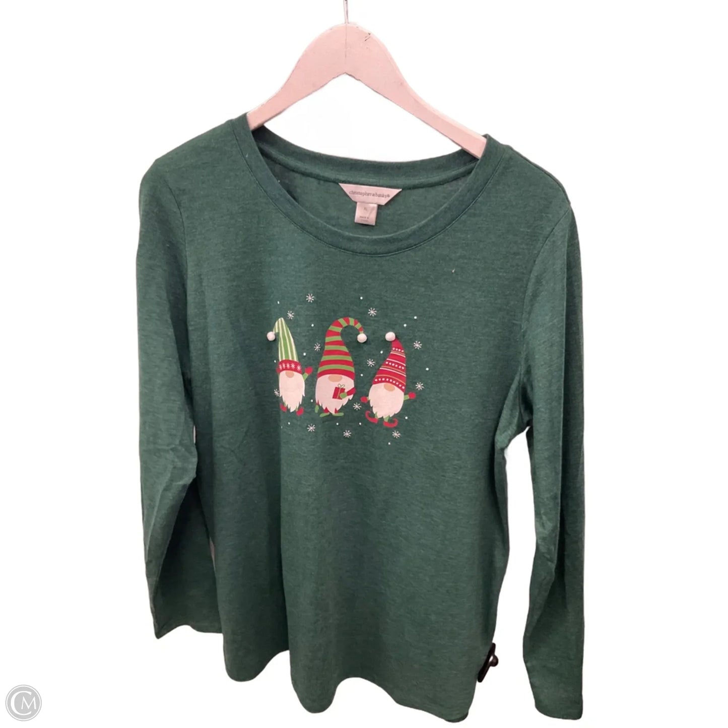 Top Long Sleeve By Christopher And Banks In Green, Size: Xl