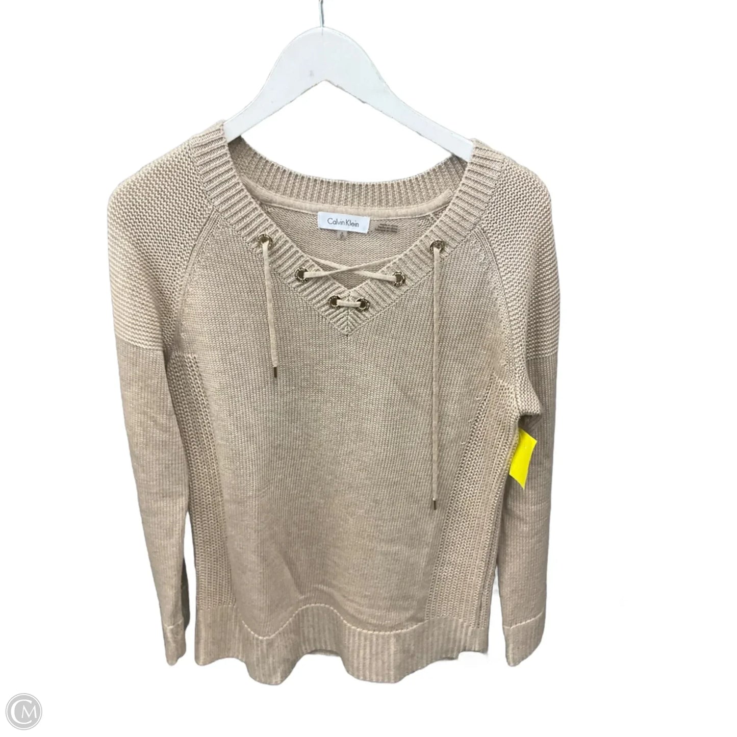Sweater By Calvin Klein In Beige, Size: S