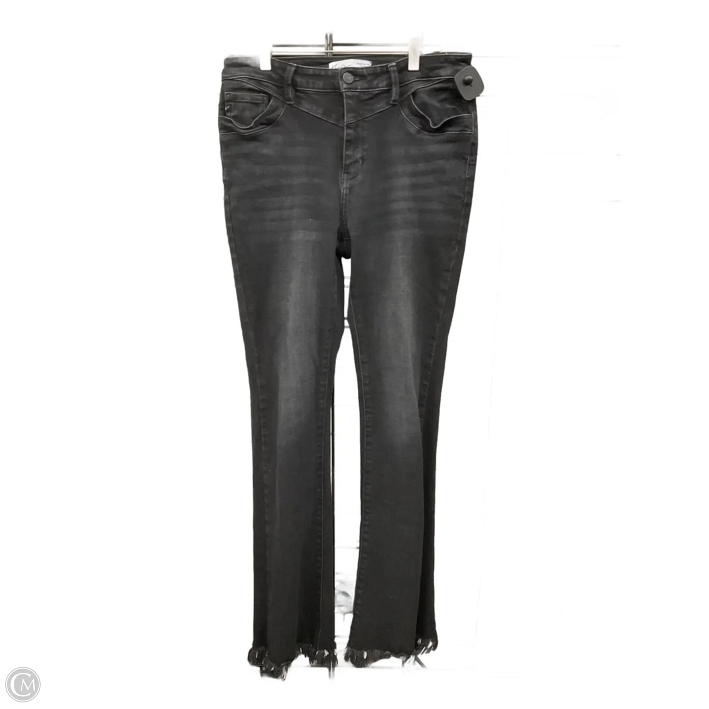 Jeans Flared By Kancan In Black Denim, Size: 8