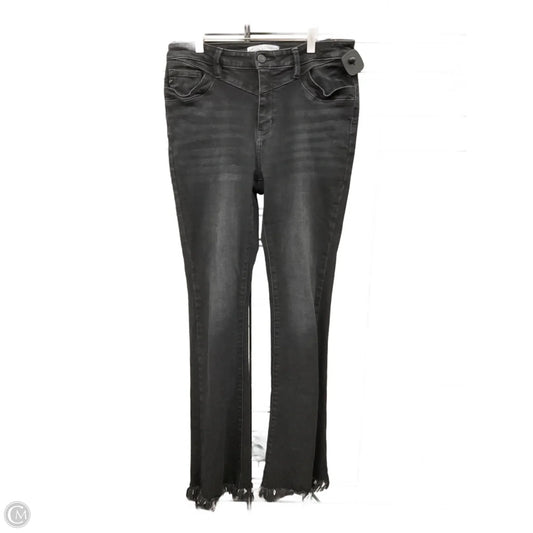 Jeans Flared By Kancan In Black Denim, Size: 8