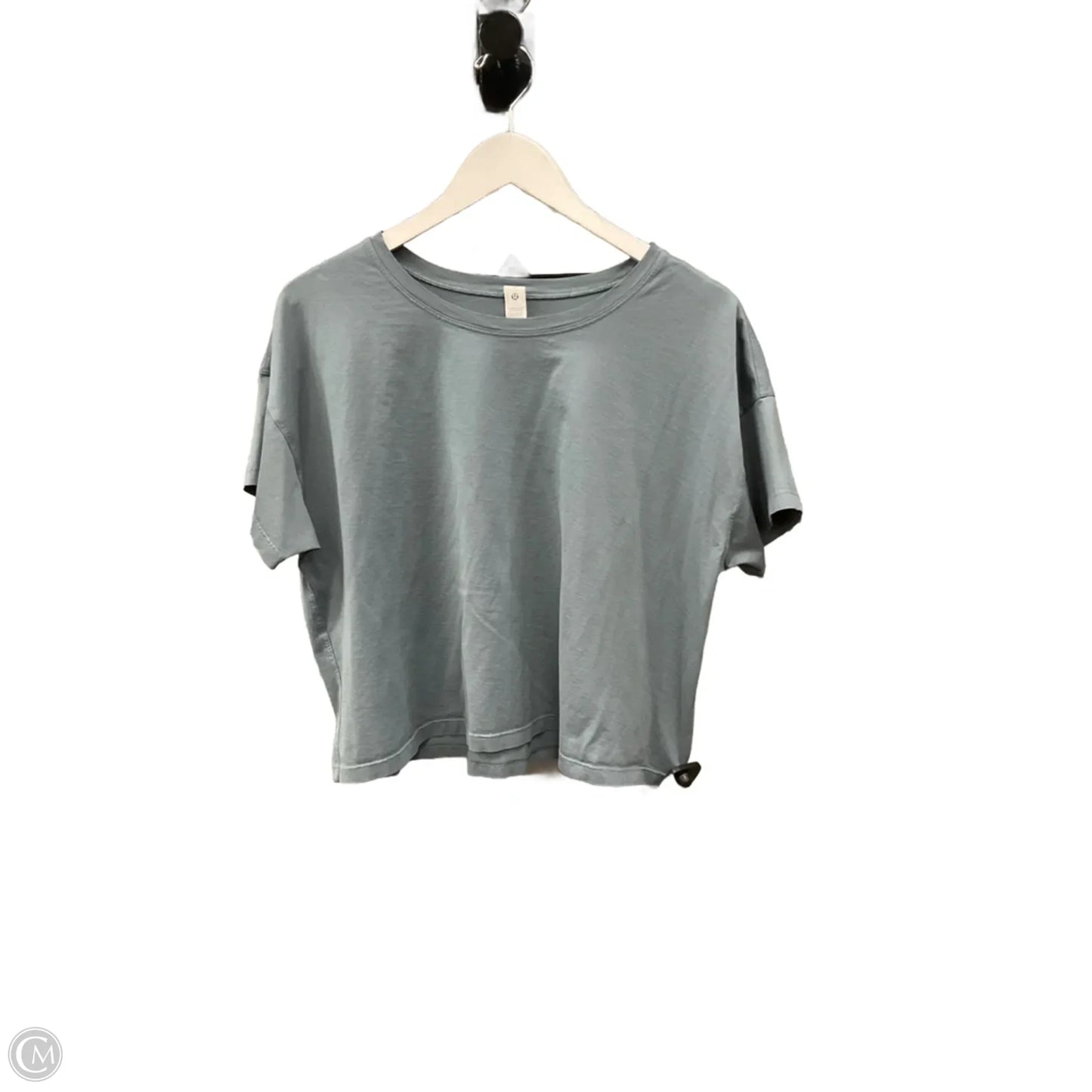 Athletic Top Short Sleeve By Lululemon In Blue, Size: 12