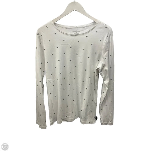 Top Long Sleeve By Christopher And Banks In White, Size: Xl