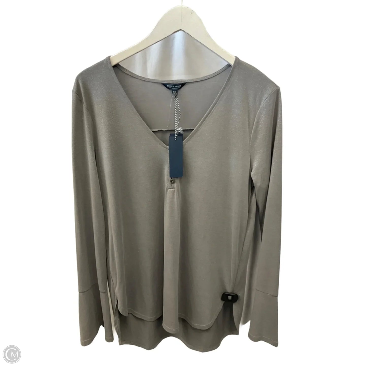 Top Long Sleeve By Lucky Brand In Grey, Size: M