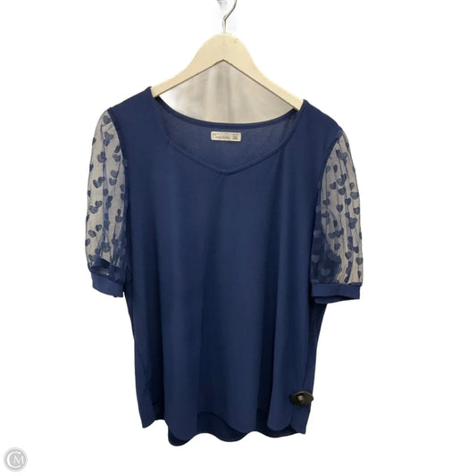 Top Short Sleeve By 89th And Madison In Navy, Size: Xxl