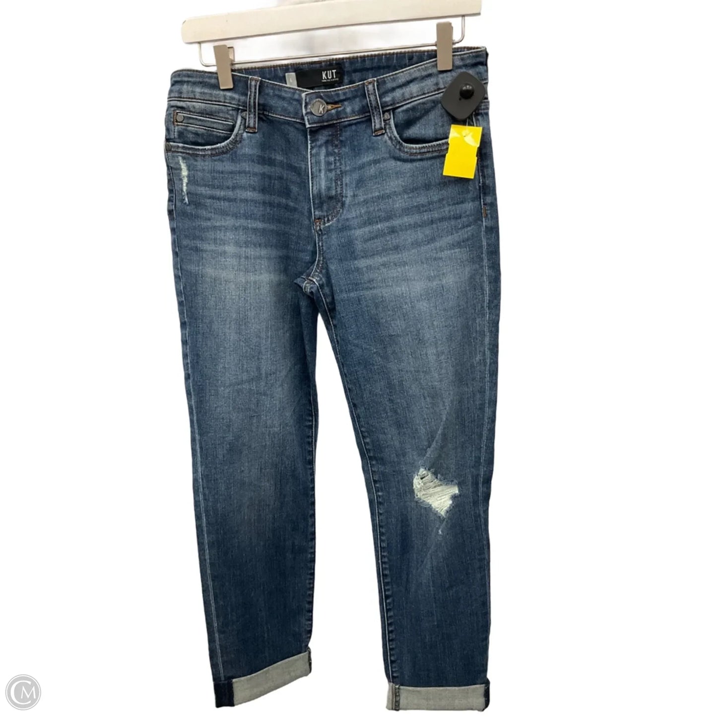 Jeans Straight By Kut In Blue Denim, Size: 4