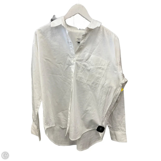 Top Long Sleeve By American Eagle In White, Size: Xs