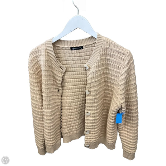 Sweater Cardigan By Pretty Angel In Tan, Size: M