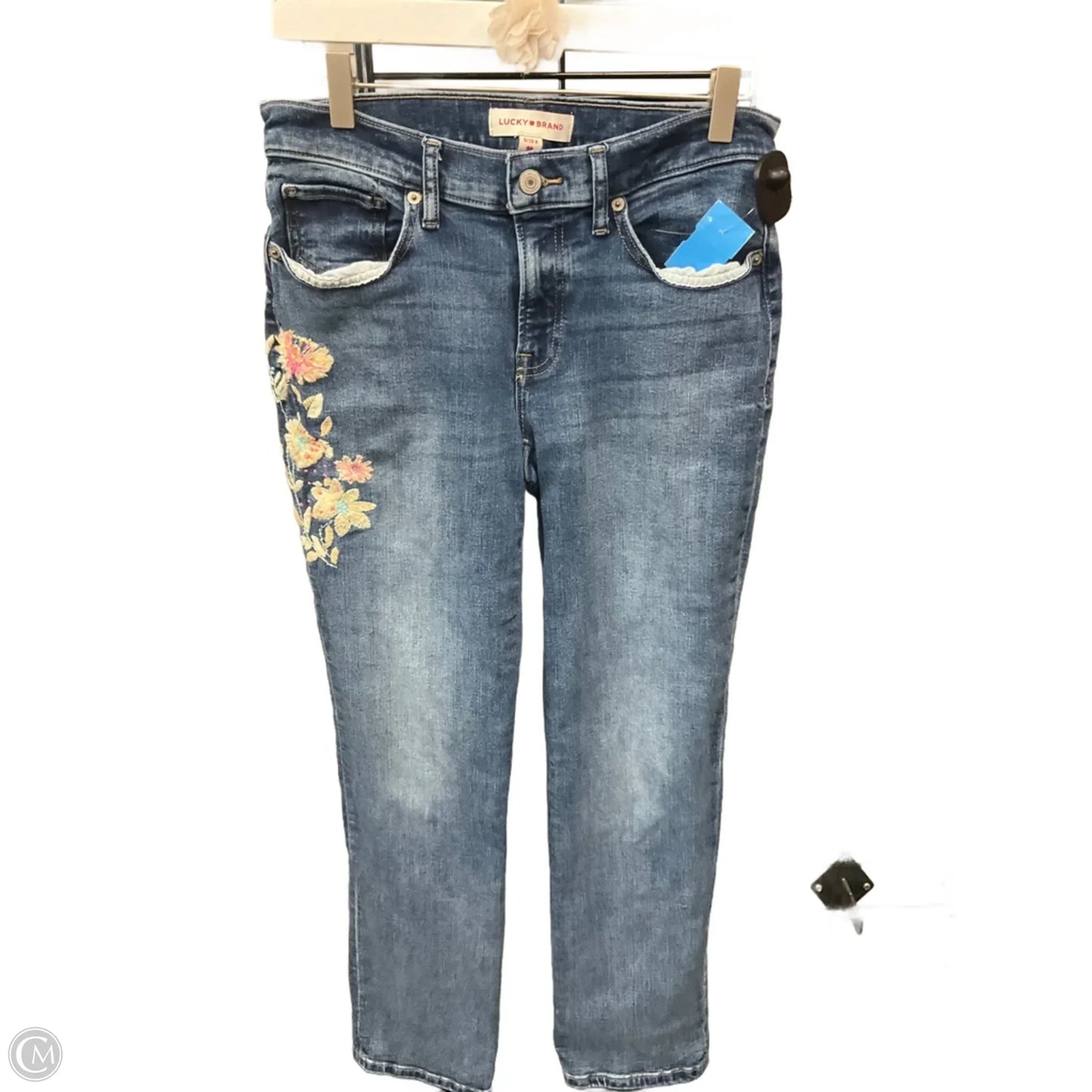Jeans Straight By Lucky Brand In Blue Denim, Size: 6