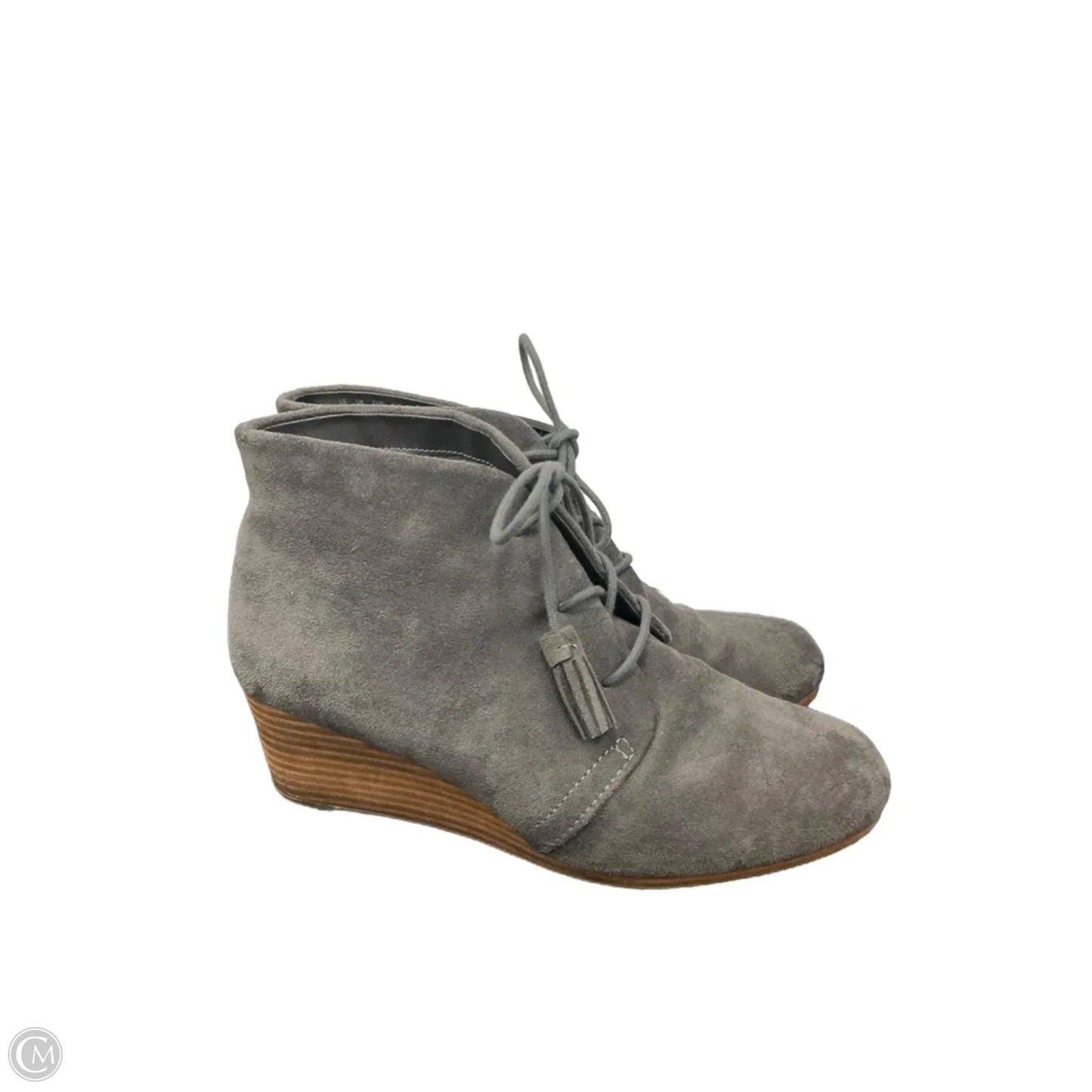 Shoes Heels Wedge By Dr Scholls In Grey, Size: 8