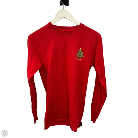 Top Long Sleeve By Simply Southern In Red, Size: S