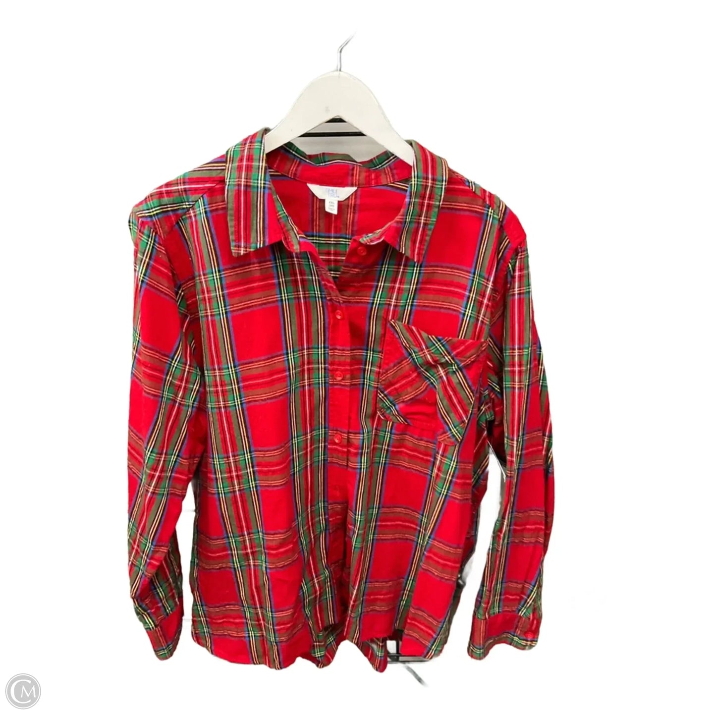 Top Long Sleeve By Time And Tru In Red, Size: Xxl