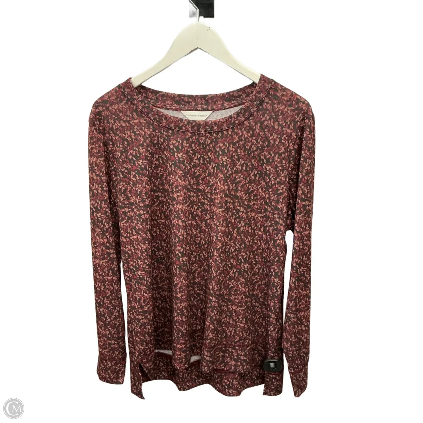 Top Long Sleeve By Christopher And Banks In Red, Size: Xl