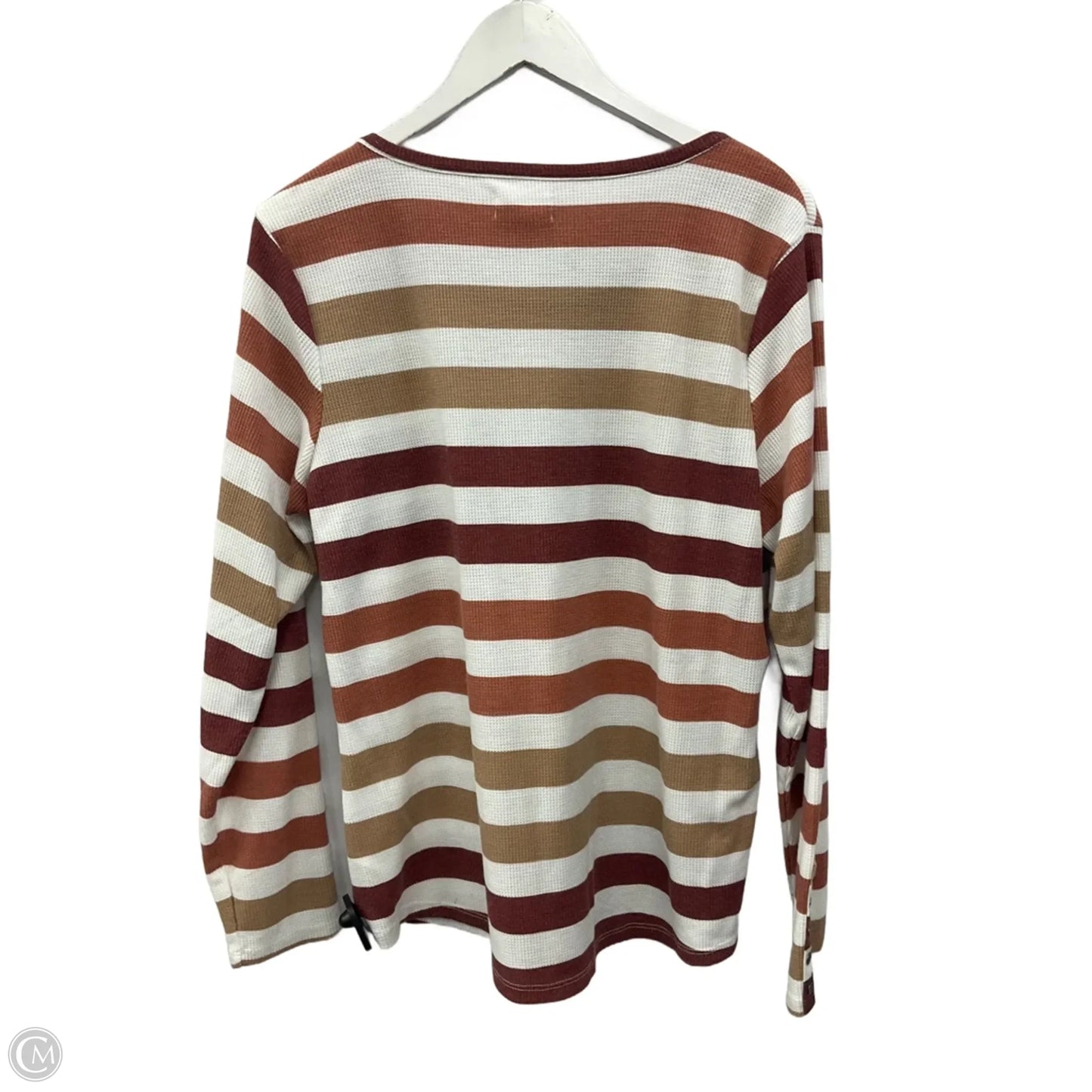 Top Long Sleeve By Maurices In Striped Pattern, Size: Xxl