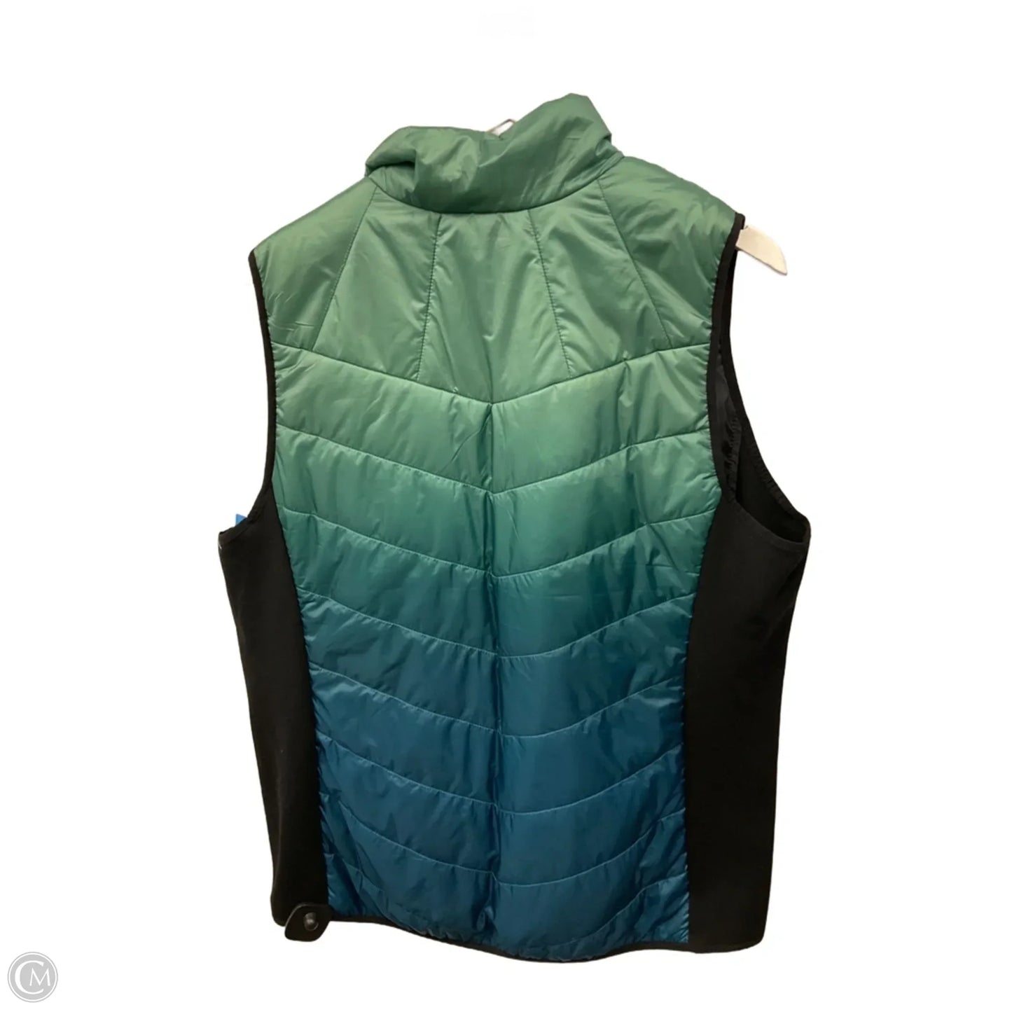 Vest Puffer & Quilted By Cj Banks In Blue & Green, Size: 1x