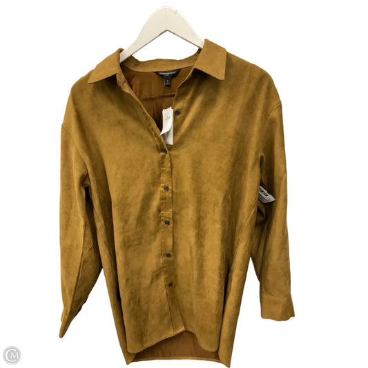 Top Long Sleeve By Banana Republic In Tan, Size: S