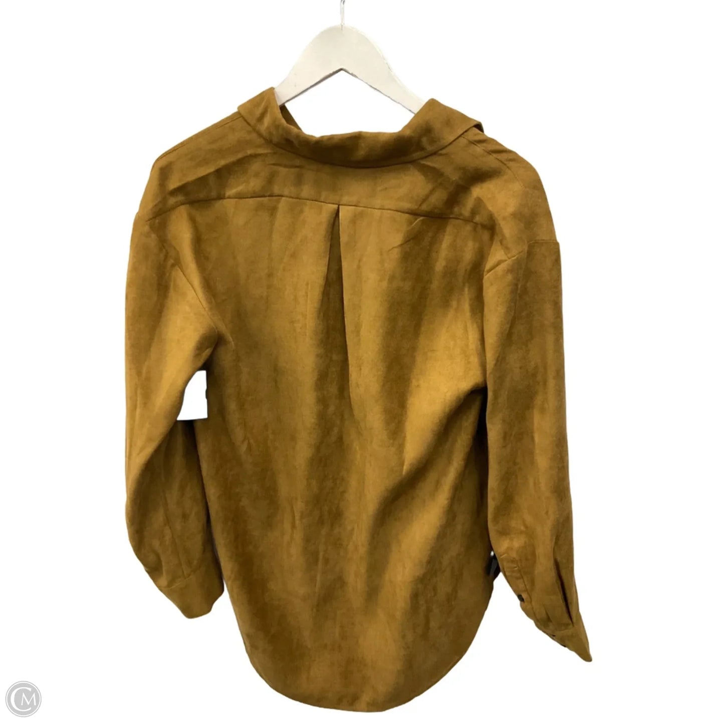 Top Long Sleeve By Banana Republic In Tan, Size: S
