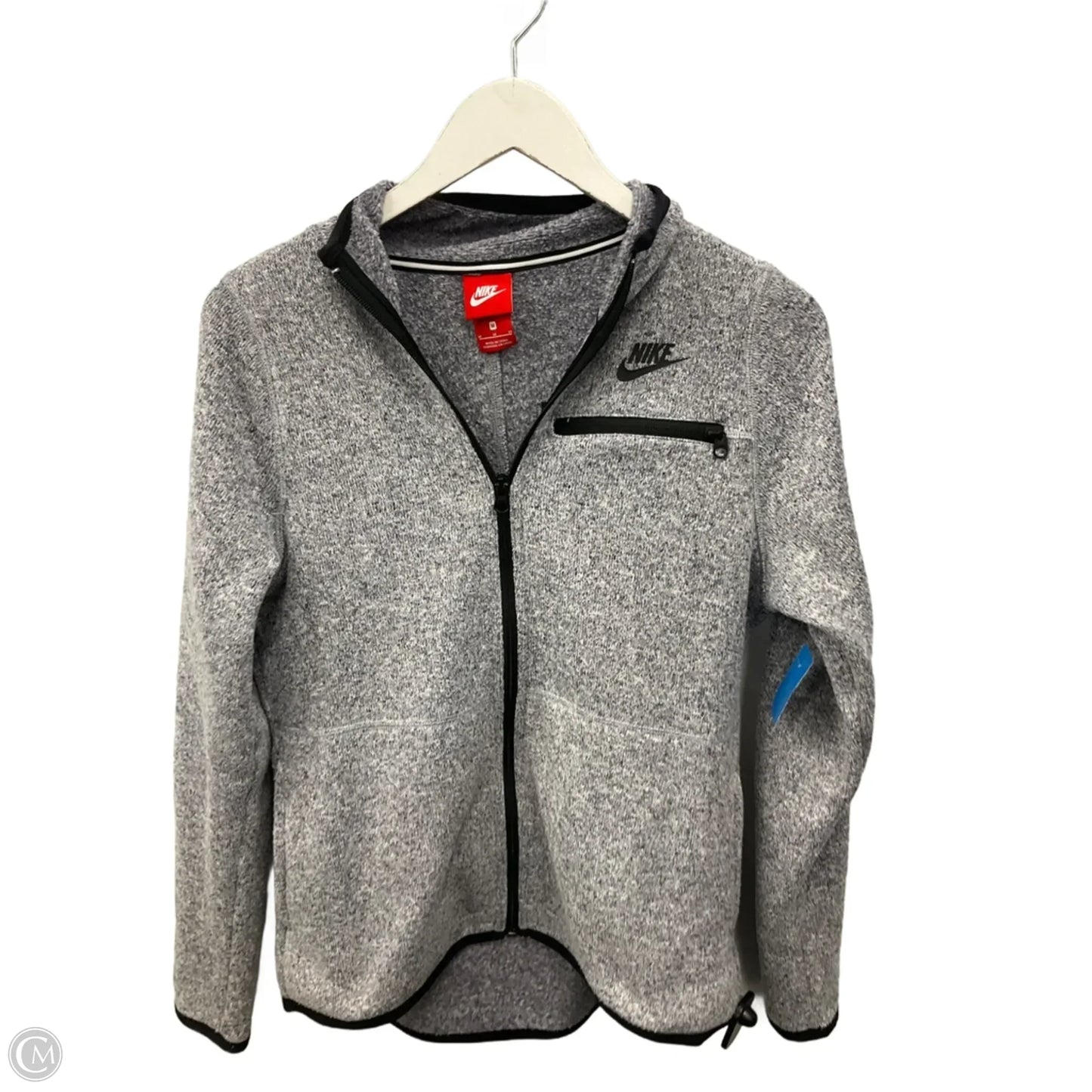 Athletic Jacket By Nike Apparel In Grey, Size: M