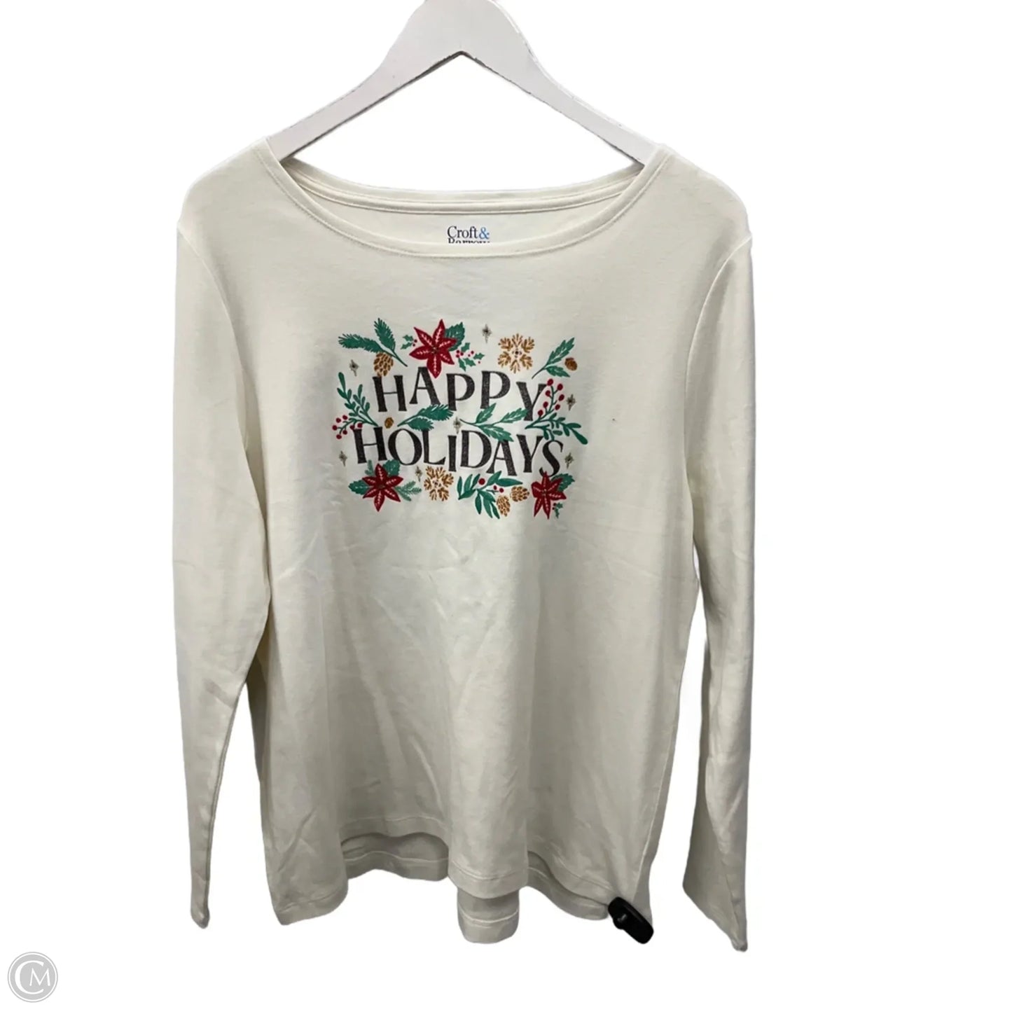 Top Long Sleeve By Croft And Barrow In Beige, Size: Xl