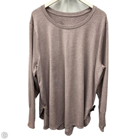 Athletic Top Long Sleeve Crewneck By Athleta In Purple, Size: 3x