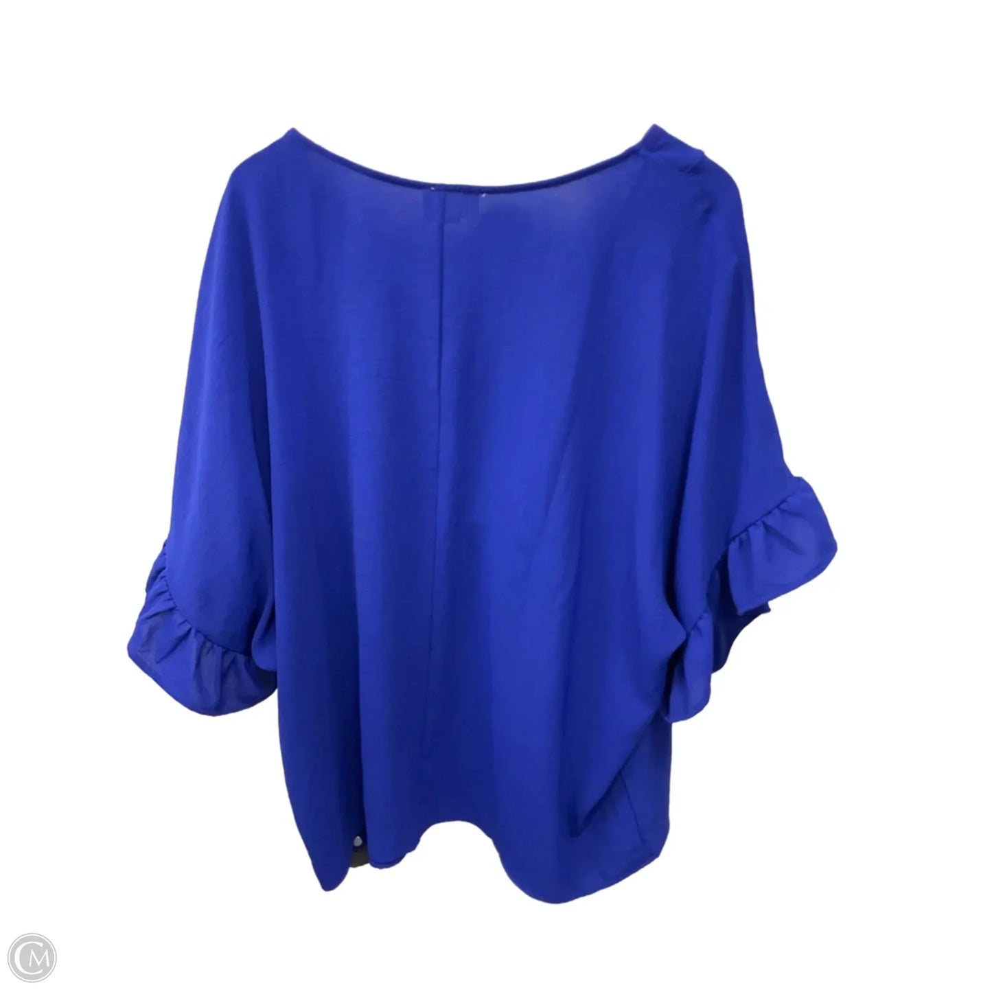 Top Short Sleeve By Andree By Unit In Blue, Size: 1x