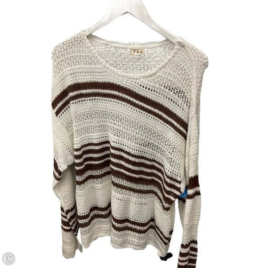 Top Long Sleeve By Pol In Cream, Size: S